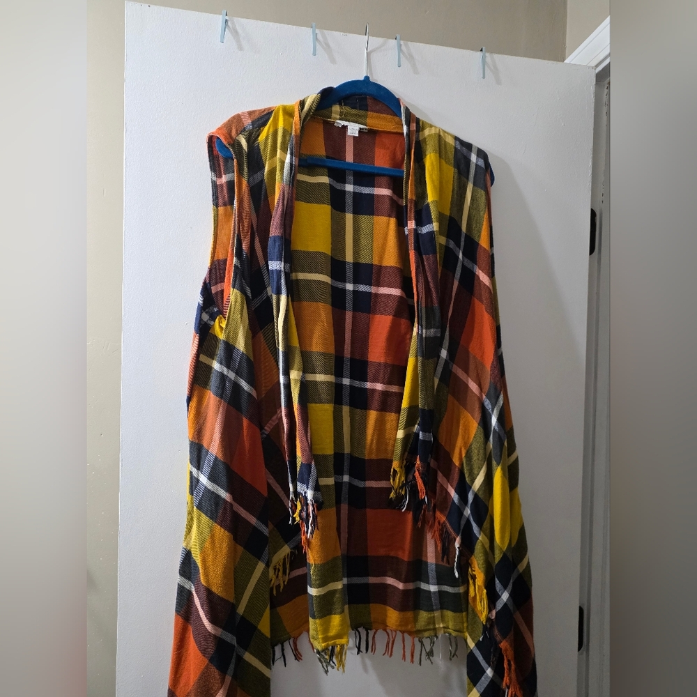 Plaid Multicolor Sleeveless Women's Top